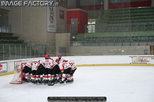 2021-10-17 Valpellice Bulldogs U19-Hockey Asiago 0317 Squadra